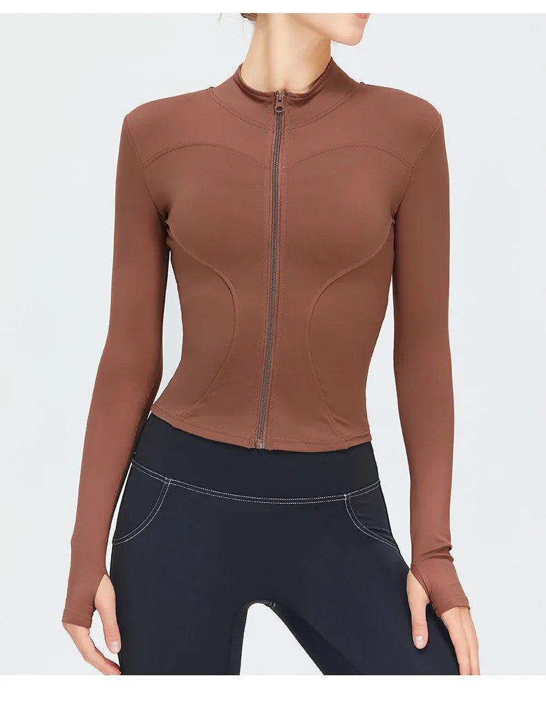 Women’s Zipper Long Sleeve Sports Jacket