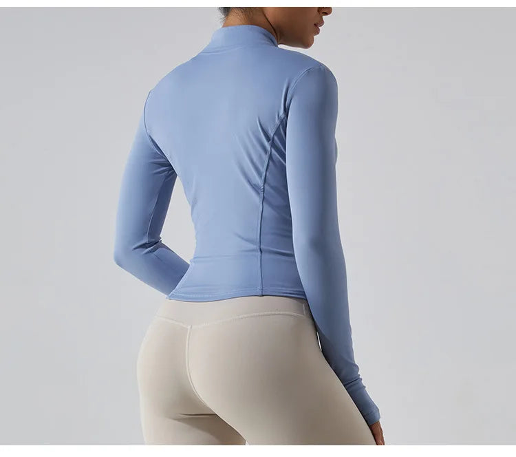 Women’s Zipper Long Sleeve Sports Jacket