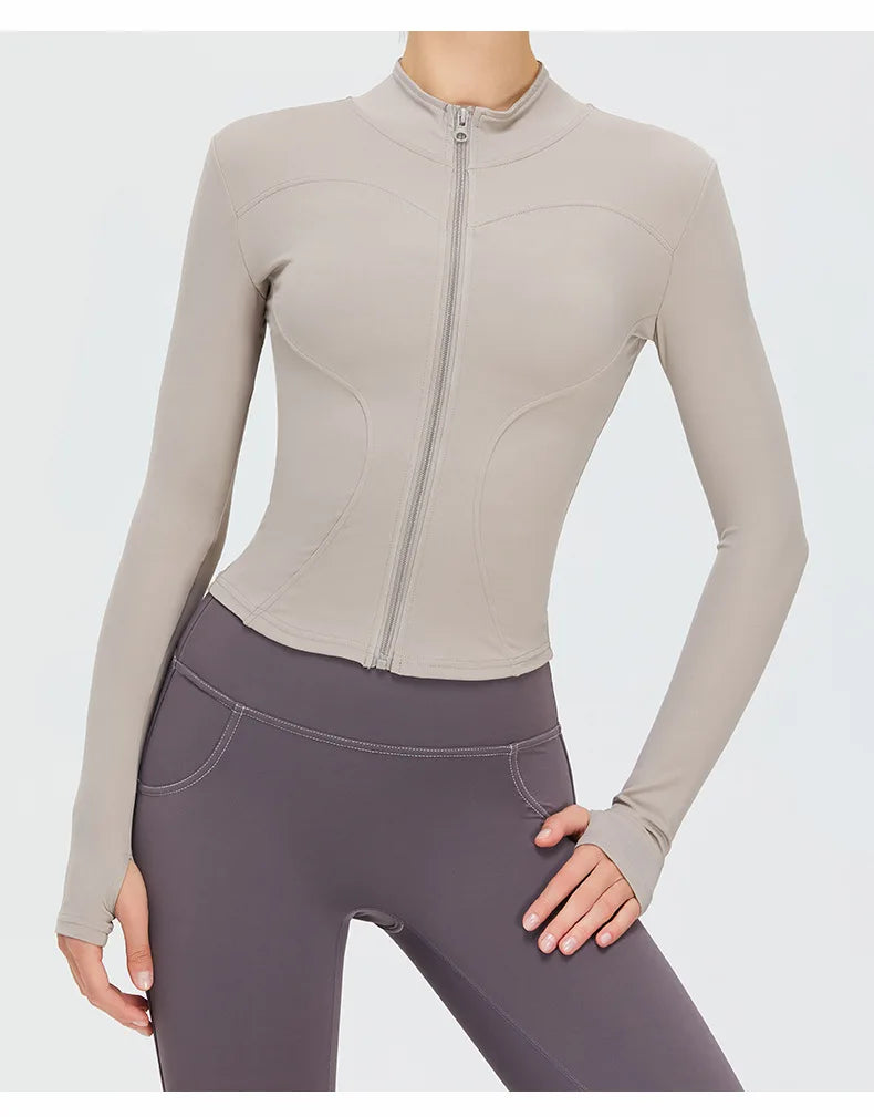 Women’s Zipper Long Sleeve Sports Jacket