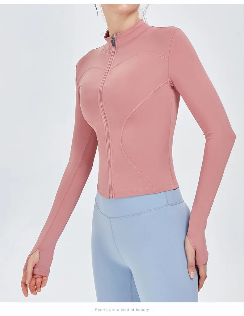 Women’s Zipper Long Sleeve Sports Jacket