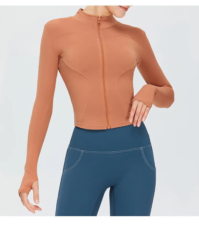 Women’s Zipper Long Sleeve Sports Jacket