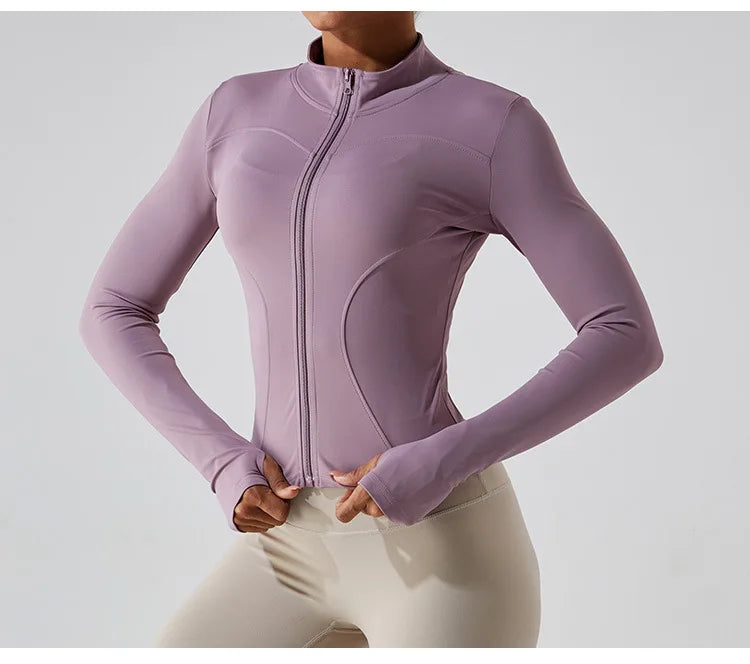 Women’s Zipper Long Sleeve Sports Jacket