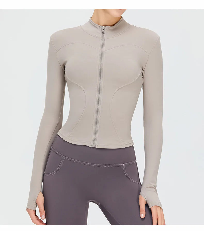 Women’s Zipper Long Sleeve Sports Jacket