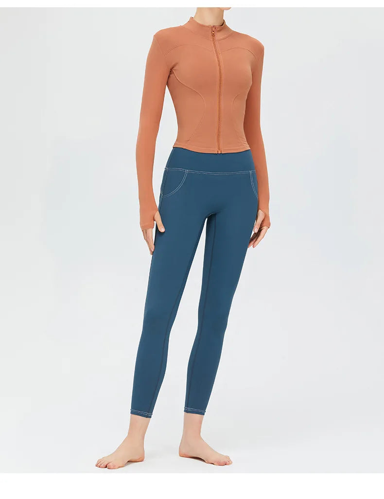 Women’s Zipper Long Sleeve Sports Jacket