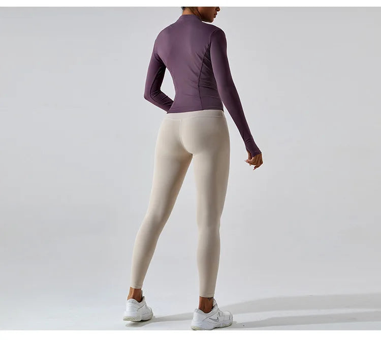 Women’s Zipper Long Sleeve Sports Jacket