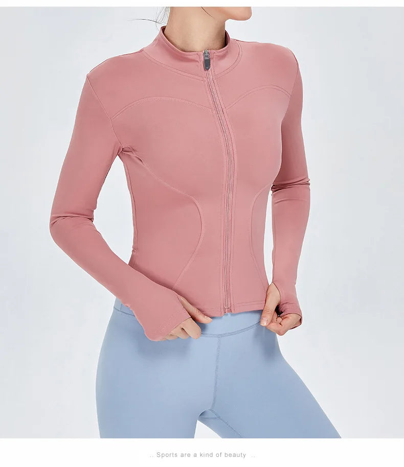Women’s Zipper Long Sleeve Sports Jacket