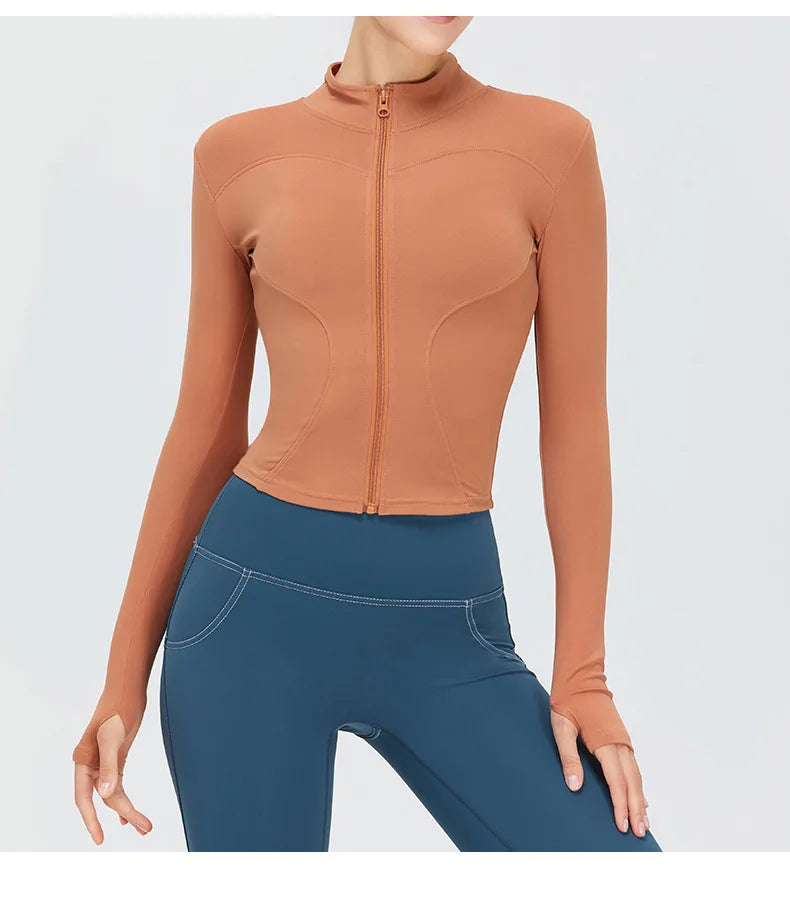 Women’s Zipper Long Sleeve Sports Jacket