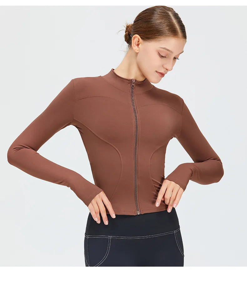 Women’s Zipper Long Sleeve Sports Jacket