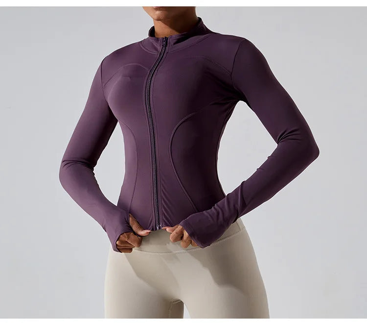Women’s Zipper Long Sleeve Sports Jacket