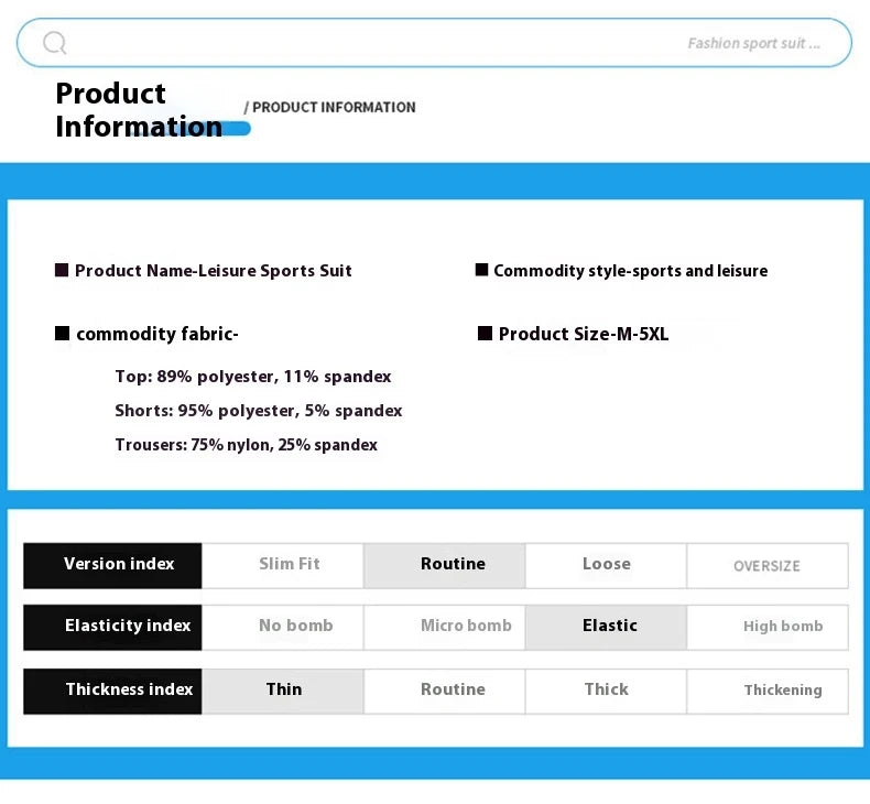 Men’s 3-Piece Ice Silk Sport Set