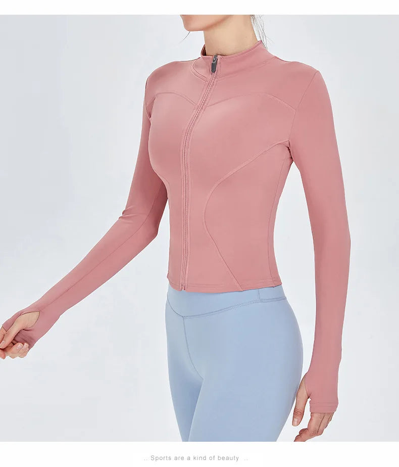 Women’s Zipper Long Sleeve Sports Jacket