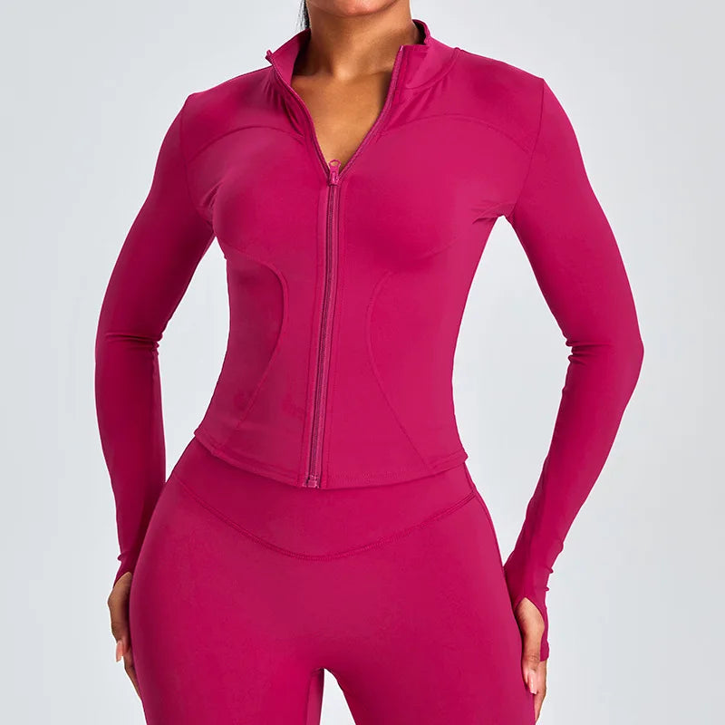 Women’s Zipper Long Sleeve Sports Jacket