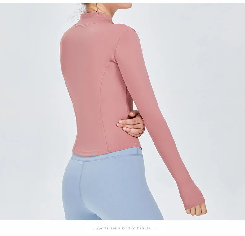 Women’s Zipper Long Sleeve Sports Jacket