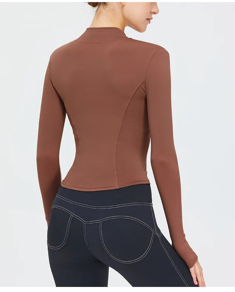 Women’s Zipper Long Sleeve Sports Jacket