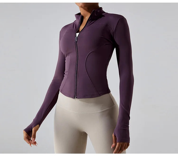 Women’s Zipper Long Sleeve Sports Jacket