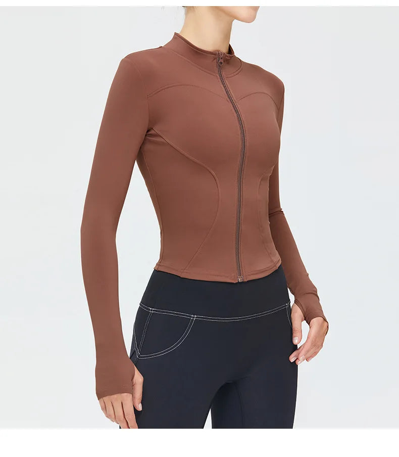 Women’s Zipper Long Sleeve Sports Jacket