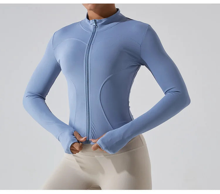 Women’s Zipper Long Sleeve Sports Jacket