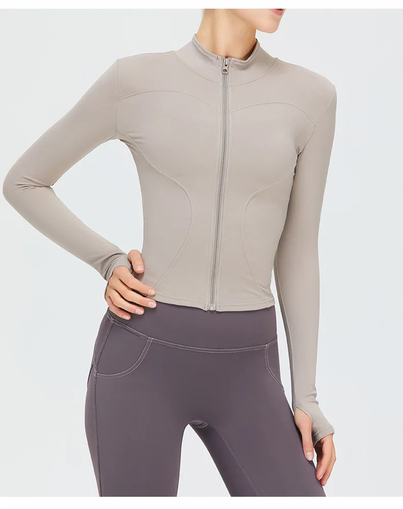 Women’s Zipper Long Sleeve Sports Jacket