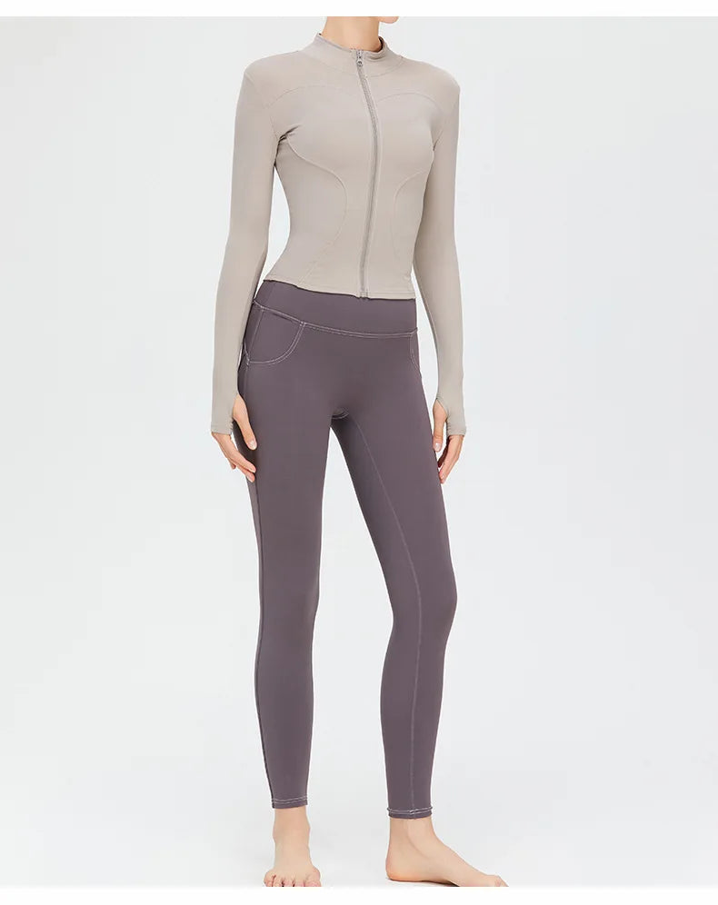 Women’s Zipper Long Sleeve Sports Jacket