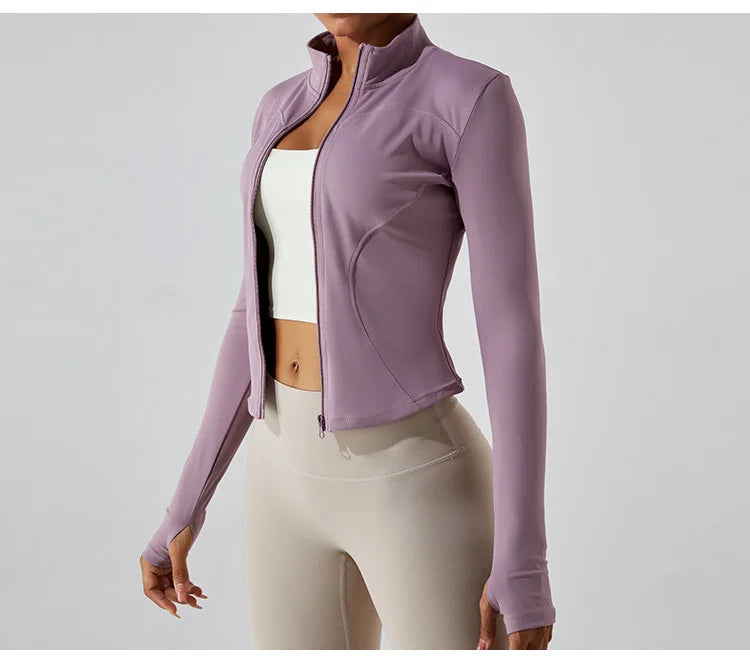 Women’s Zipper Long Sleeve Sports Jacket
