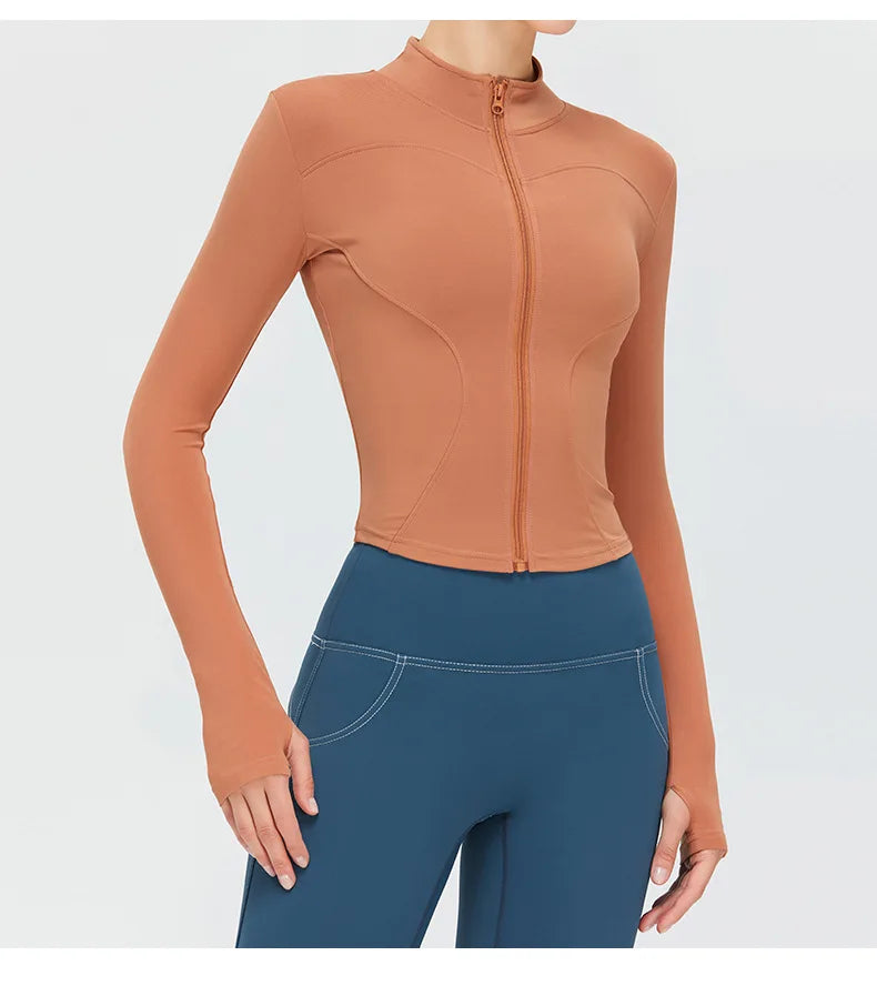 Women’s Zipper Long Sleeve Sports Jacket